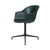 Bat Meeting Chair 4-Star Base Chairs Gubi Black Matt Dark Green 