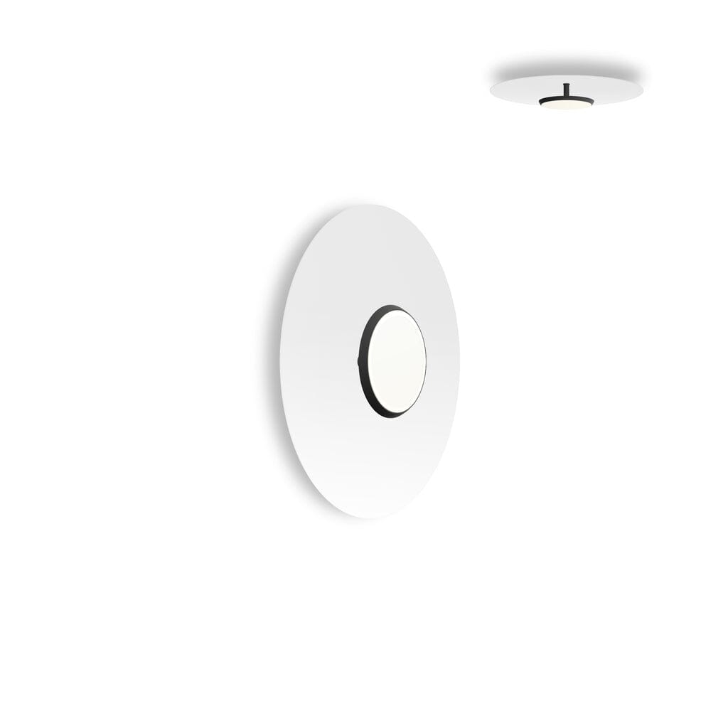 Sky Dome Flush Metal Ceiling/Wall Lamp Pendant Lights Pablo 18" - Matte Black + White 