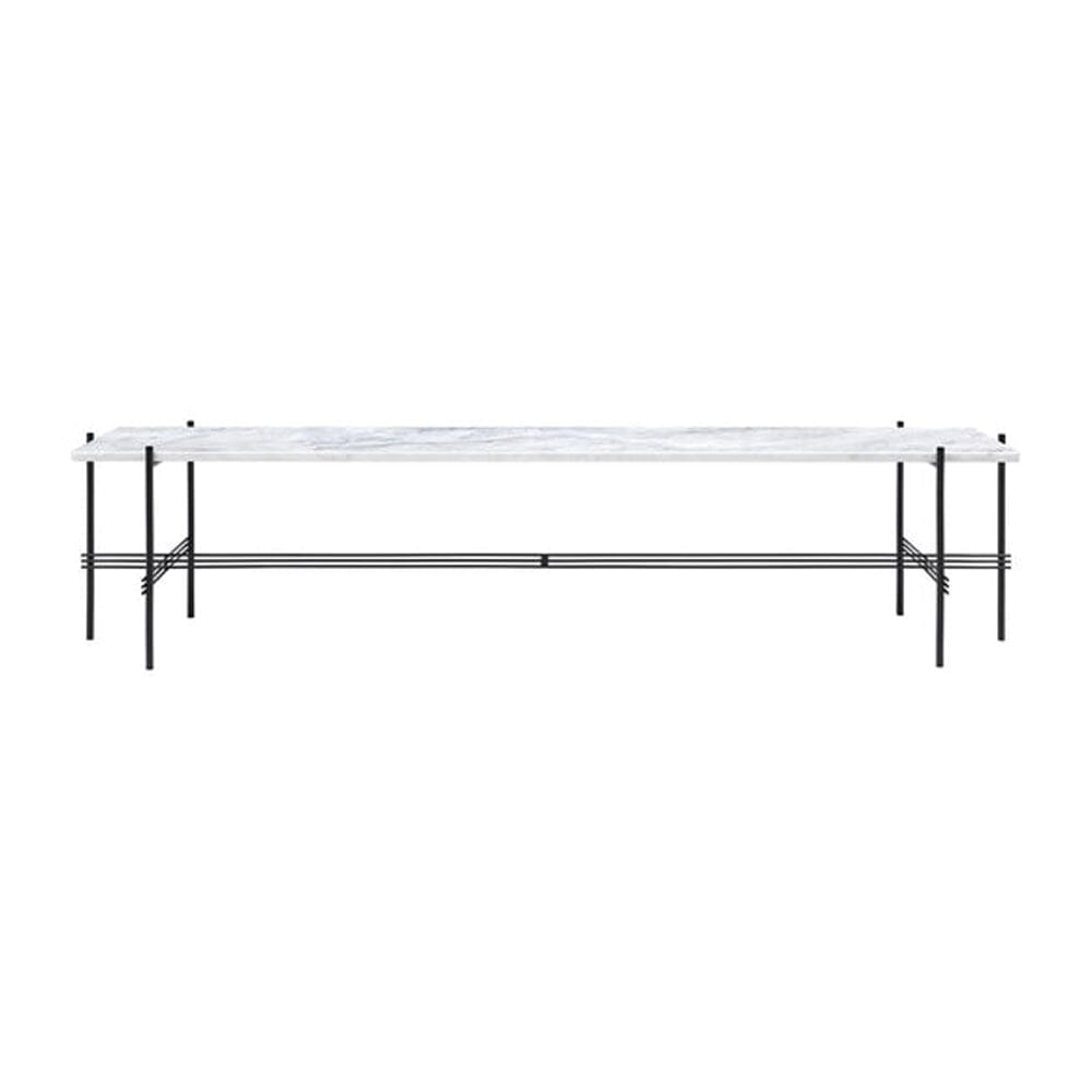 TS Console Table with 1 Rack - 180 x 40 cm Console Table GUBI White Carrara Marble 