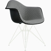 Eames Molded Plastic Upholstered Arm Chair with Wire Base Side/Dining herman miller 