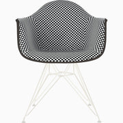 Eames Molded Plastic Upholstered Arm Chair with Wire Base Side/Dining herman miller 