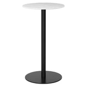 1.0 Bar Table bar height tables Gubi Small Black base White Carrara Marble