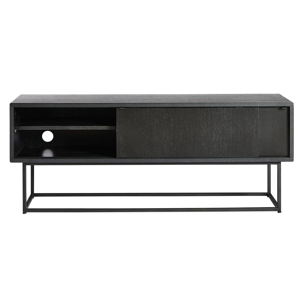 Virka Low Sideboard Sideboard Woud Black Painted Oak 