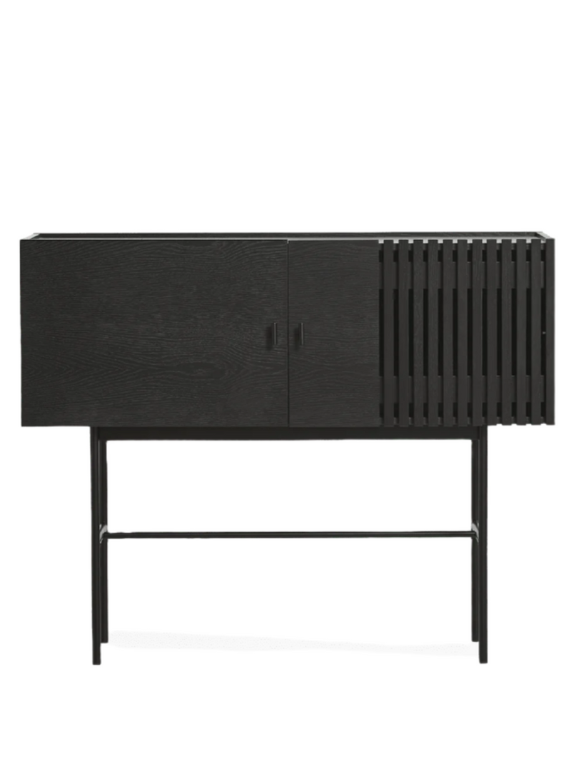 Array Sideboard storage Woud Small - 47.2" Black painted oak 