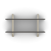 Rayonnage Mural Shelves Vitra Prouvé Blanc Colombe (Ecru) / Dark Solid Oak 