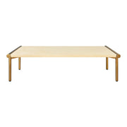 Manifold Rectangle Coffee Table Coffee table Gus Modern Blonde Ash/Brass 