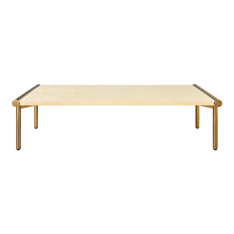 Manifold Rectangle Coffee Table Coffee table Gus Modern Blonde Ash/Brass 