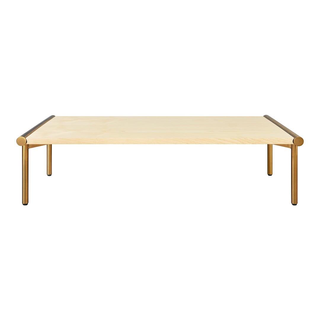 Manifold Rectangle Coffee Table Coffee table Gus Modern Blonde Ash/Brass 