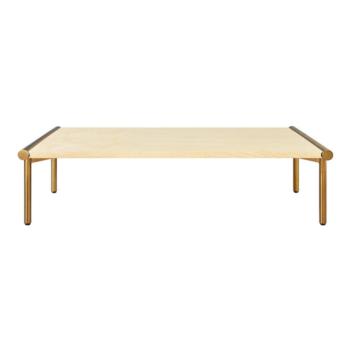 Manifold Rectangle Coffee Table Coffee table Gus Modern Blonde Ash/Brass 