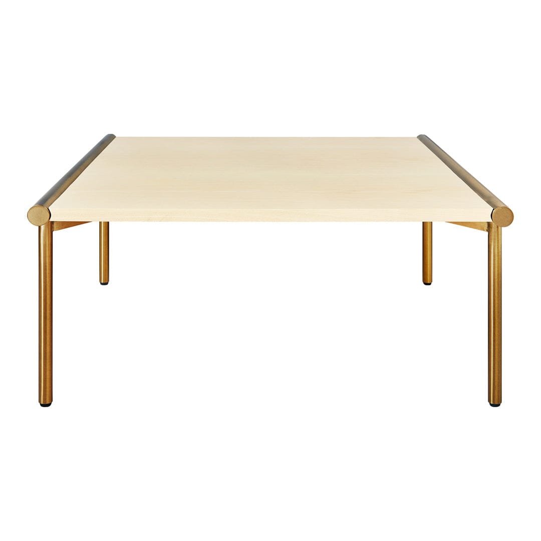 Manifold Square Coffee Table Coffee table Gus Modern Blonde Ash/Brass 