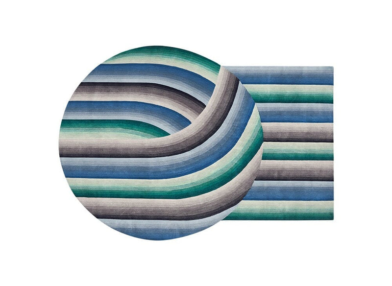 Mirage Round Rug Rug Gan Blue 