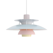 PH 5 Pendant Light hanging lamps Louis Poulsen Pastel Oyster Blue Rose 
