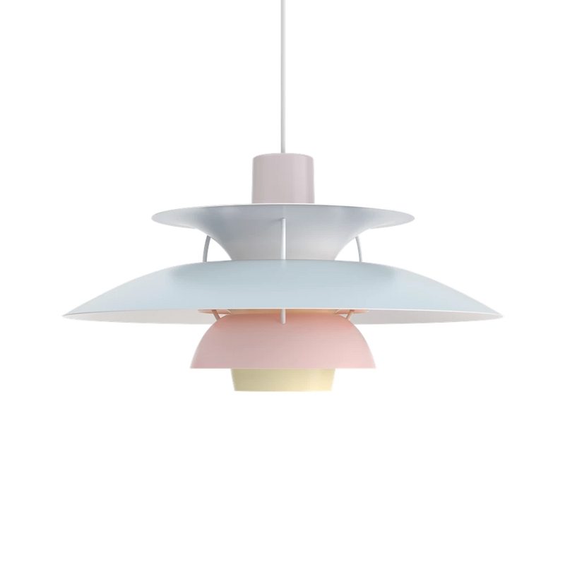 PH 5 Pendant Light hanging lamps Louis Poulsen Pastel Oyster Blue Rose 
