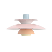 PH 5 Pendant Light hanging lamps Louis Poulsen Pastel Blue Rose Peach 