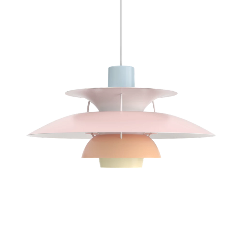 PH 5 Pendant Light hanging lamps Louis Poulsen Pastel Blue Rose Peach 