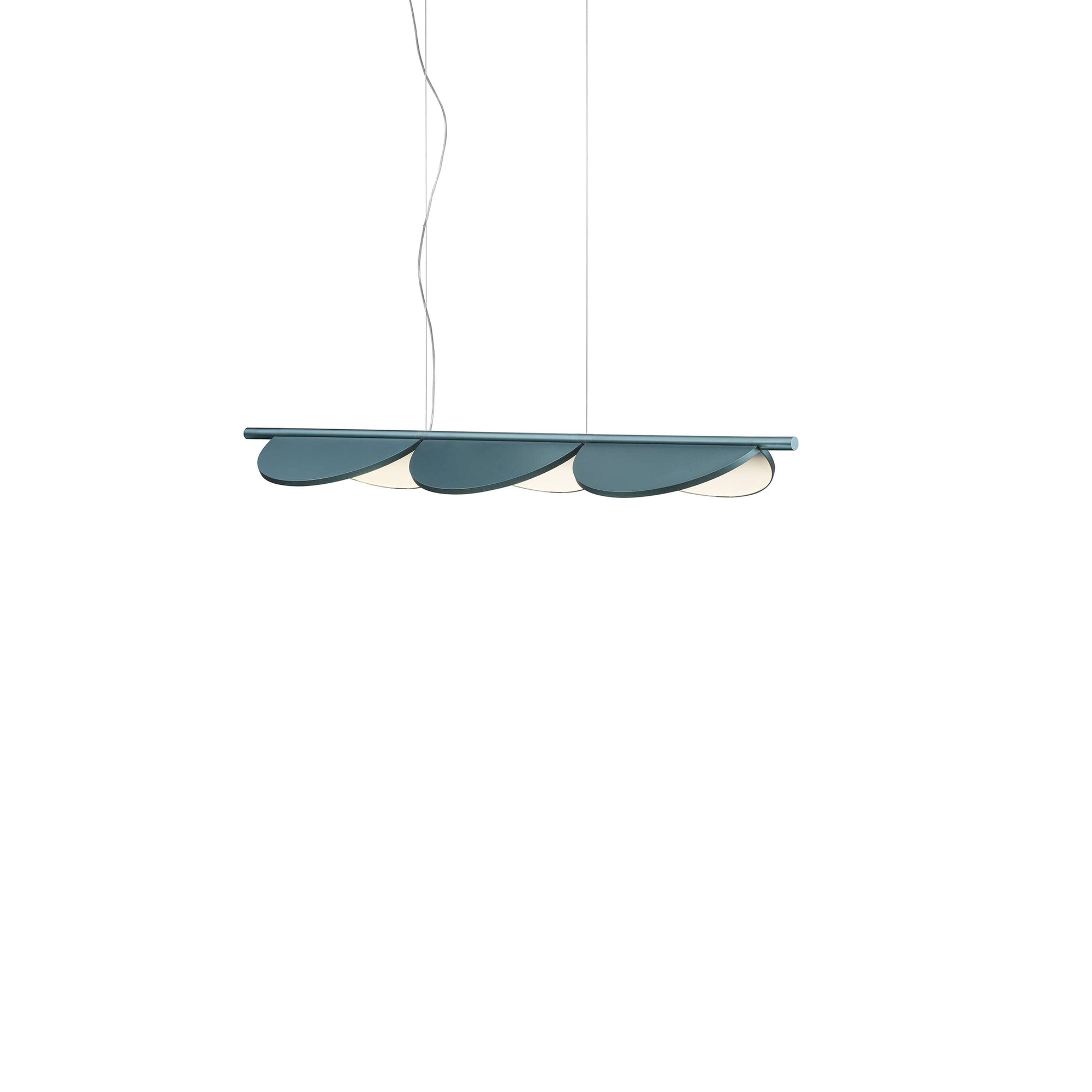 Almendra Linear Pendant Pendant Lights Flos Bay Blue Metallized 3 With Primer