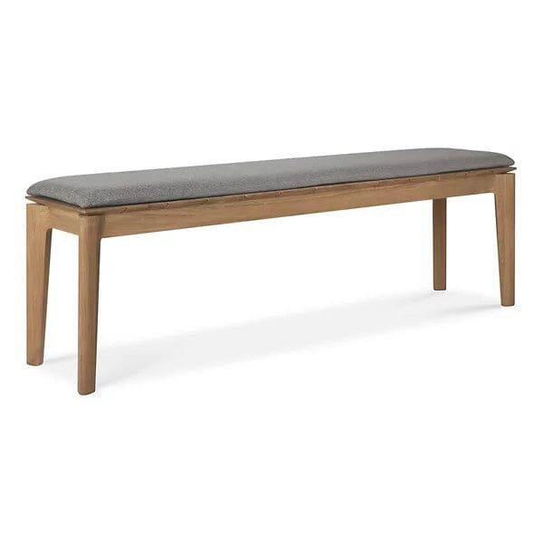 Bok Outdoor Bench with Cushion Benches Ethnicraft Teak With Mocha 64" 
