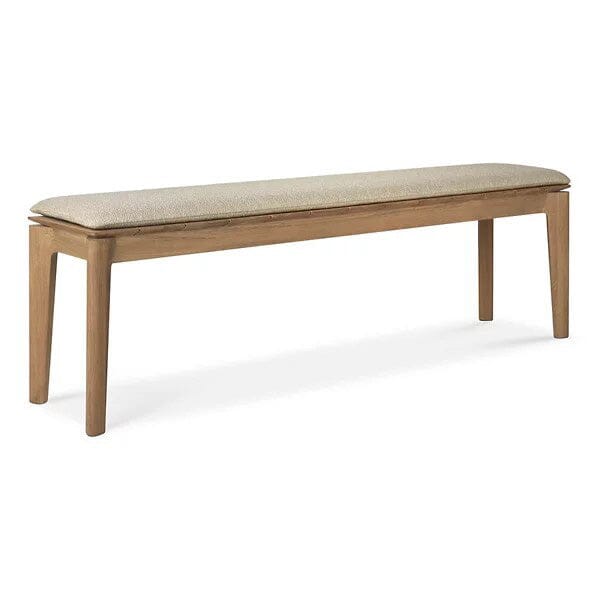Bok Outdoor Bench with Cushion Benches Ethnicraft Teak With Natural 64" 