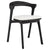 Bok Outdoor Dining Chair with Cushion Dining Chair Ethnicraft Teak Black Off White 