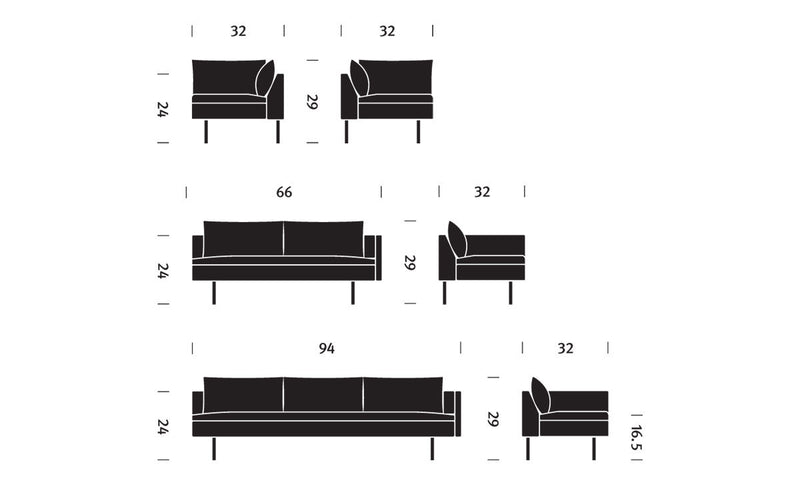 Bolster Sectional Sofa by Herman Miller