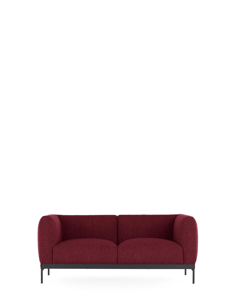 Asia Sofa 2 Seater Sofa Kartell Bouclé - Burgundy 