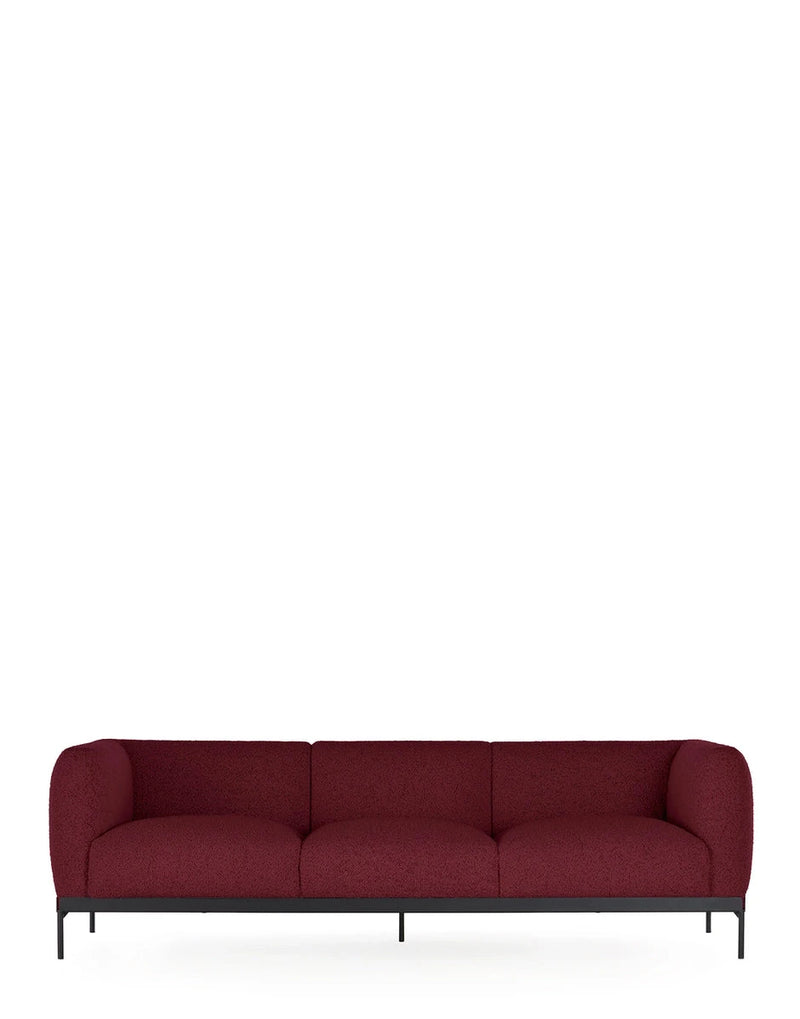 Asia Sofa 3 Seater Sofa Kartell Bouclé - Burgundy 