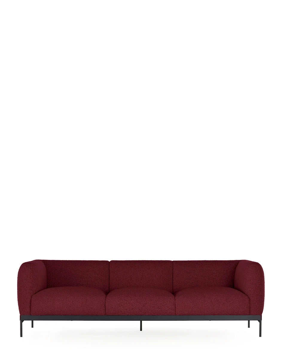 Asia Sofa 3 Seater Sofa Kartell Bouclé - Burgundy 