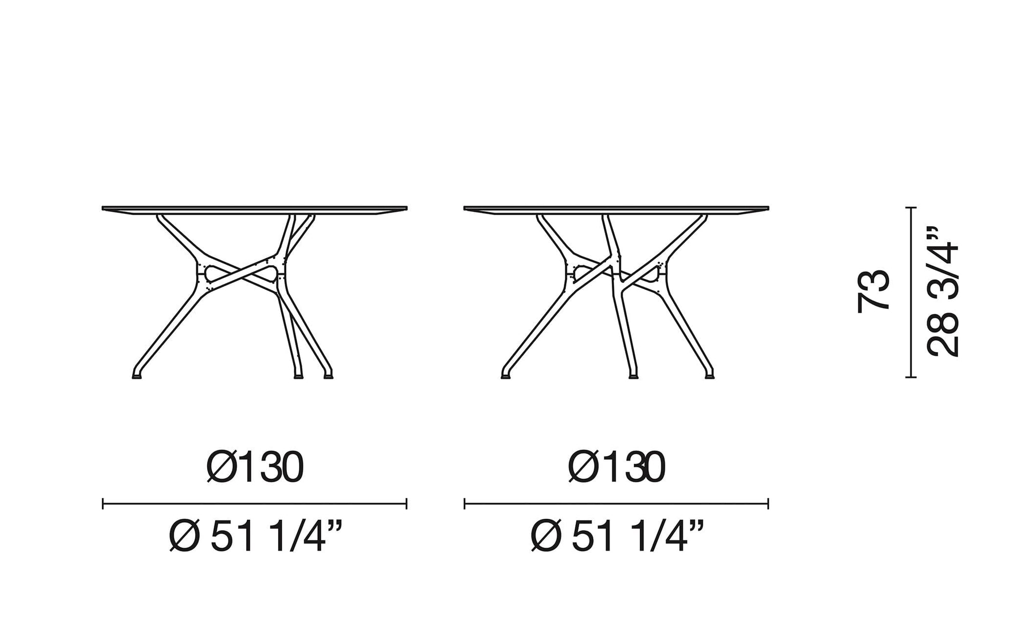 Branch 51" Round Dining Table Dining Tables Cappellini 