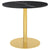 1.0 Round Dining Table Dining Tables Gubi Small Brass base Black Marquina Marble