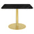 1.0 Square Lounge Table Dining Tables Gubi 23.6"W x 23.6"H x 23.6"D Brass base Black Marble