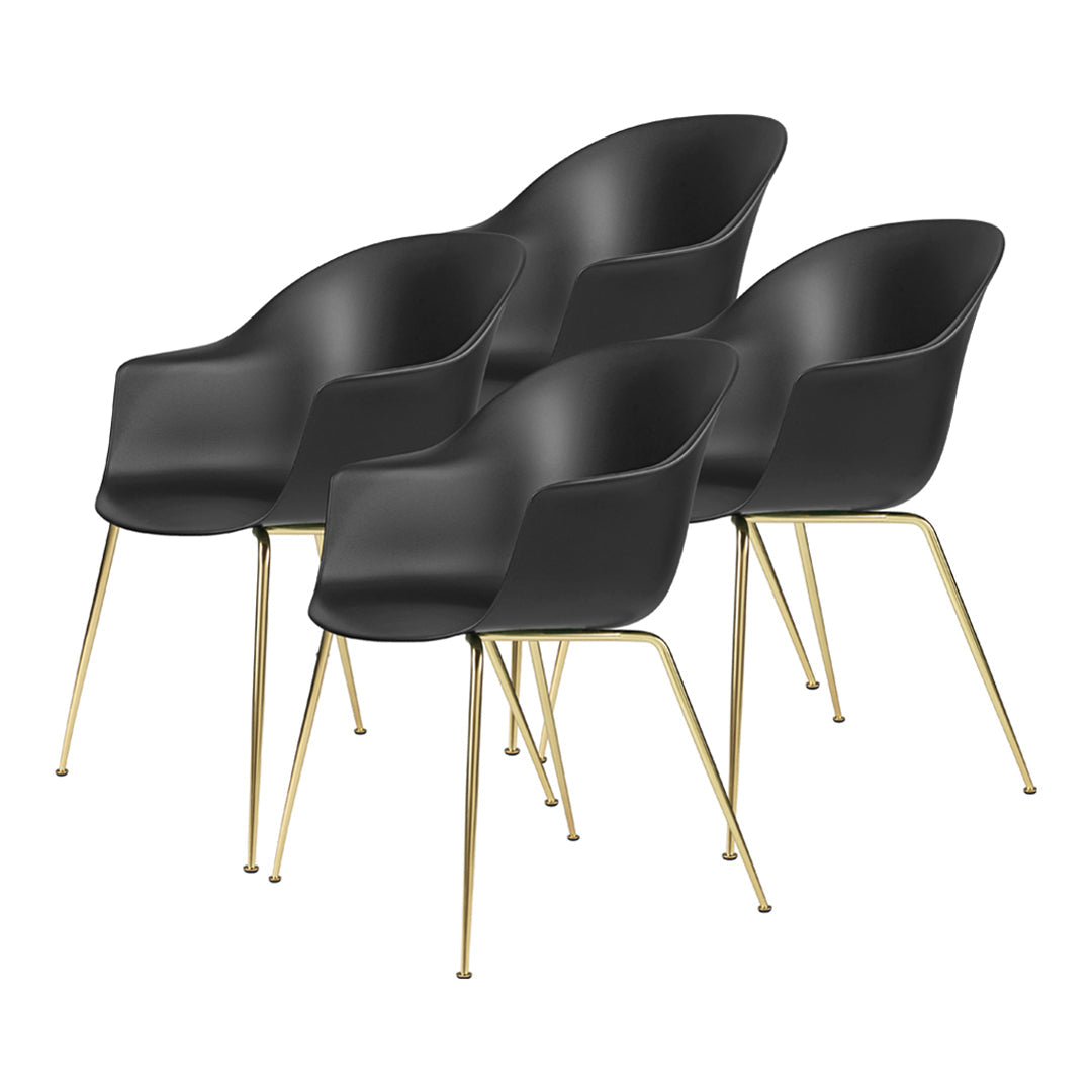 Bat Conic Base Dining Chair - Unupholstered