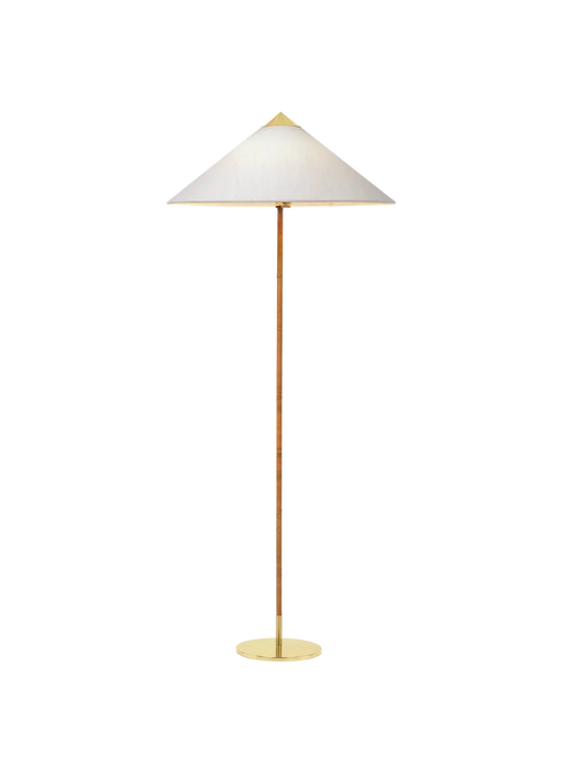 9602 Floor Lamp Floor Lamps Gubi Canvas Brass 