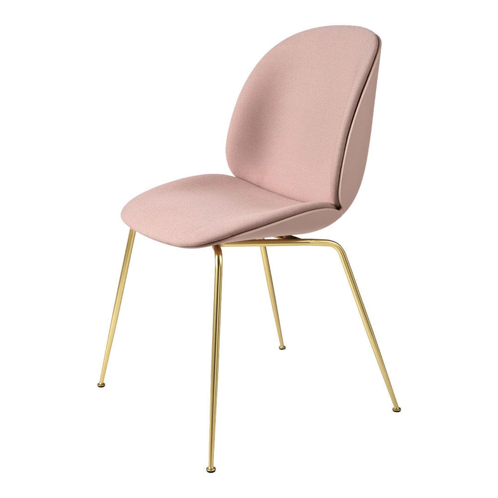 Beetle Dining Chair with Conic Base - Front Upholstered Chairs Gubi 