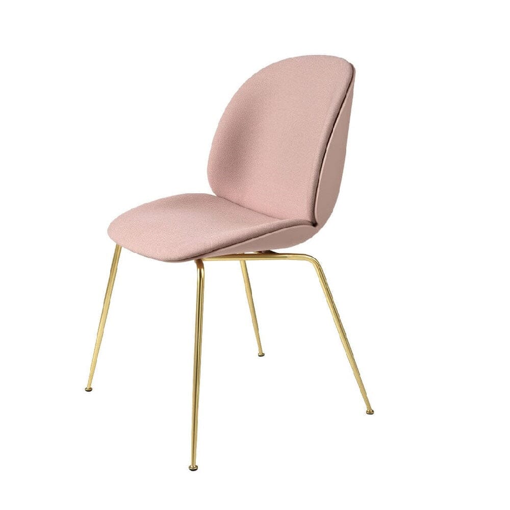 Beetle Dining Chair with Conic Base - Front Upholstered Chairs Gubi 