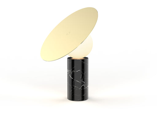 Bola Disc Table Lamp Table Lamps Pablo Brass / Marquina Black Marble 