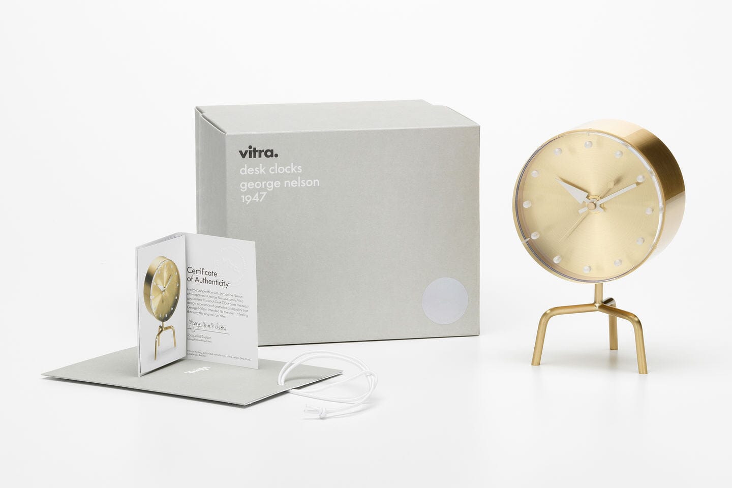 George Nelson Tripod Clock Clocks Vitra 