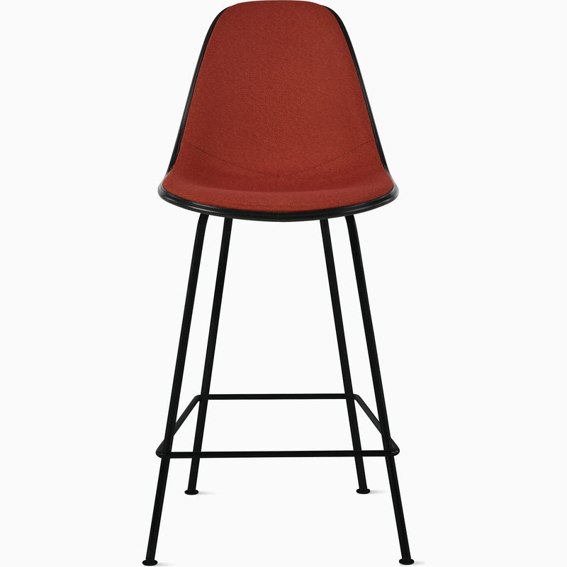 Eames Molded Plastic Upholstered Counter Stool Stools herman miller 