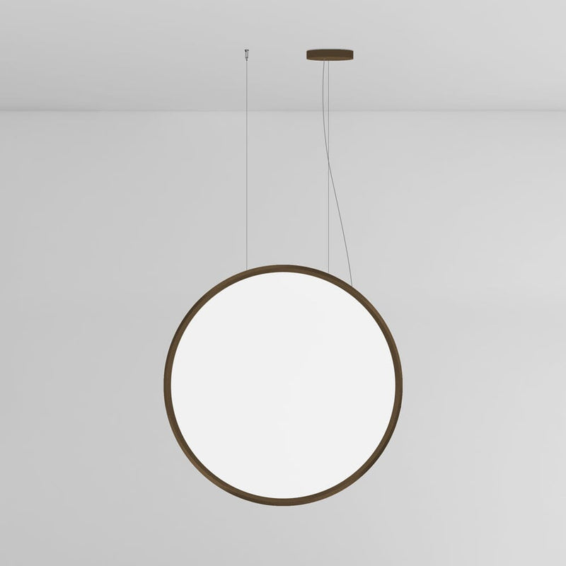 Discovery Vertical Suspension Extended Length Pendant Lights Artemide 140 Bronze Dimmable 2-Wire/0-10V