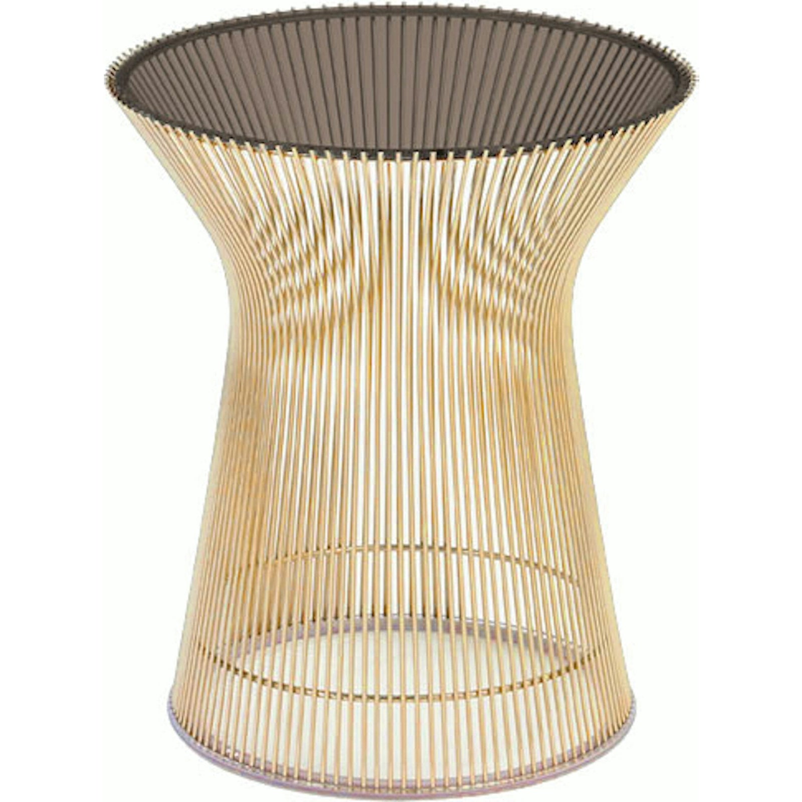 Platner Side Table - Gold side/end table Knoll 18K Gold plated Bronze Glass 