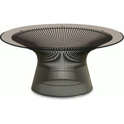 Platner Bronze 36" Coffee Table Coffee Tables Knoll Bronze Glass Top 