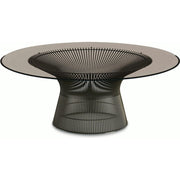 Platner Bronze 42" Coffee Table Coffee Tables Knoll Bronze Glass 