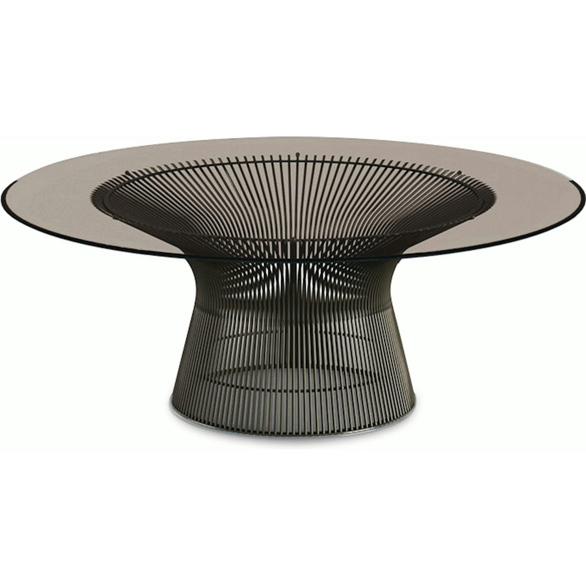 Platner Bronze 42&quot; Coffee Table Coffee Tables Knoll Bronze Glass 