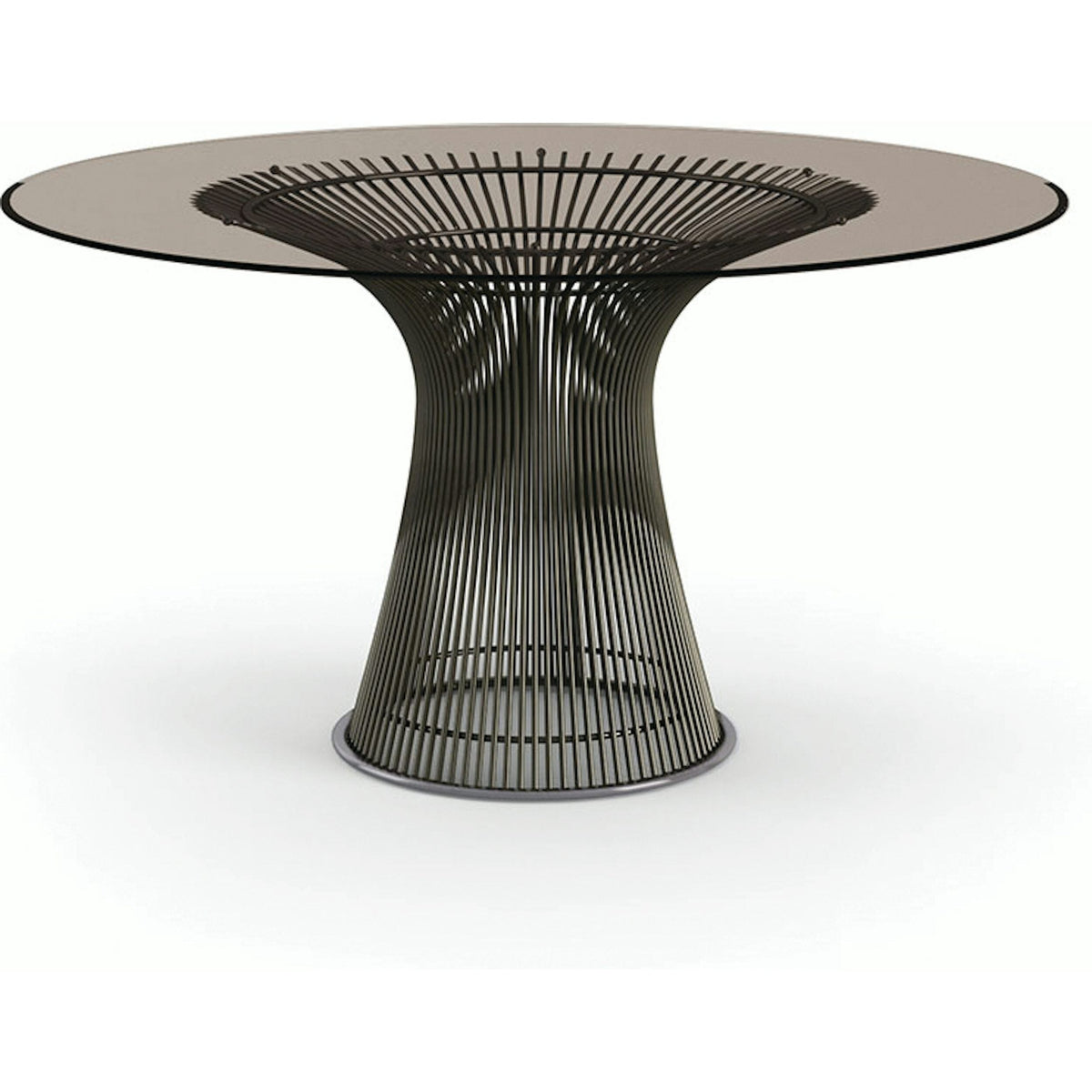Platner Dining Table - 54 Inch Dining Tables Knoll Metallic Bronze Bronze Glass 