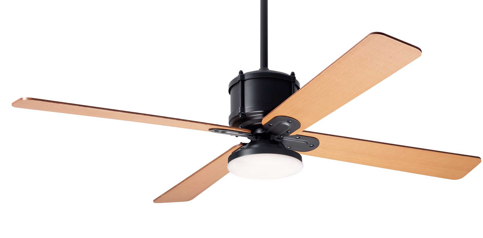 Industry DC Ceiling Fan Ceiling Fans Modern Fan Co Dark Bronze Maple Wall/Remote Control Without Light