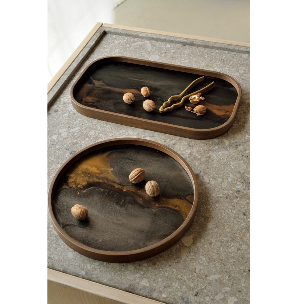 Bronze Organic Round Valet Tray Tray Ethnicraft 