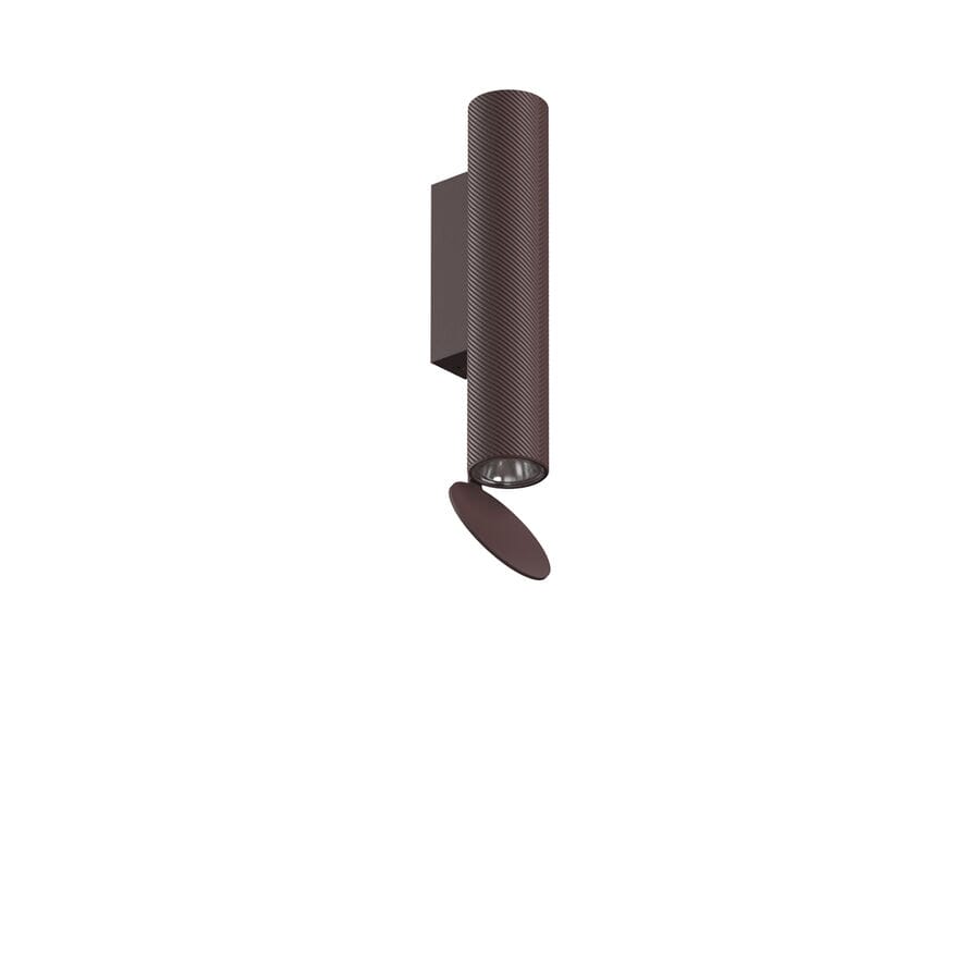 Flauta Spiga Outdoor Wall Sconce Outdoor Lighting Flos Dark Brown 225mm / 8.9&quot; 2700K