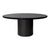 Moon Dining Table - Round Dining Tables Gubi 59.1" Dia x 28.7" H Brown/Black Stained Veneer Oak Lacquered 