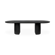 Moon Elliptical Dining Table Tables Gubi Brown/Black Stained Solid Oak Lacquered Brown/Black Stained Solid Oak Lacquered Small (258 x 101 cm)