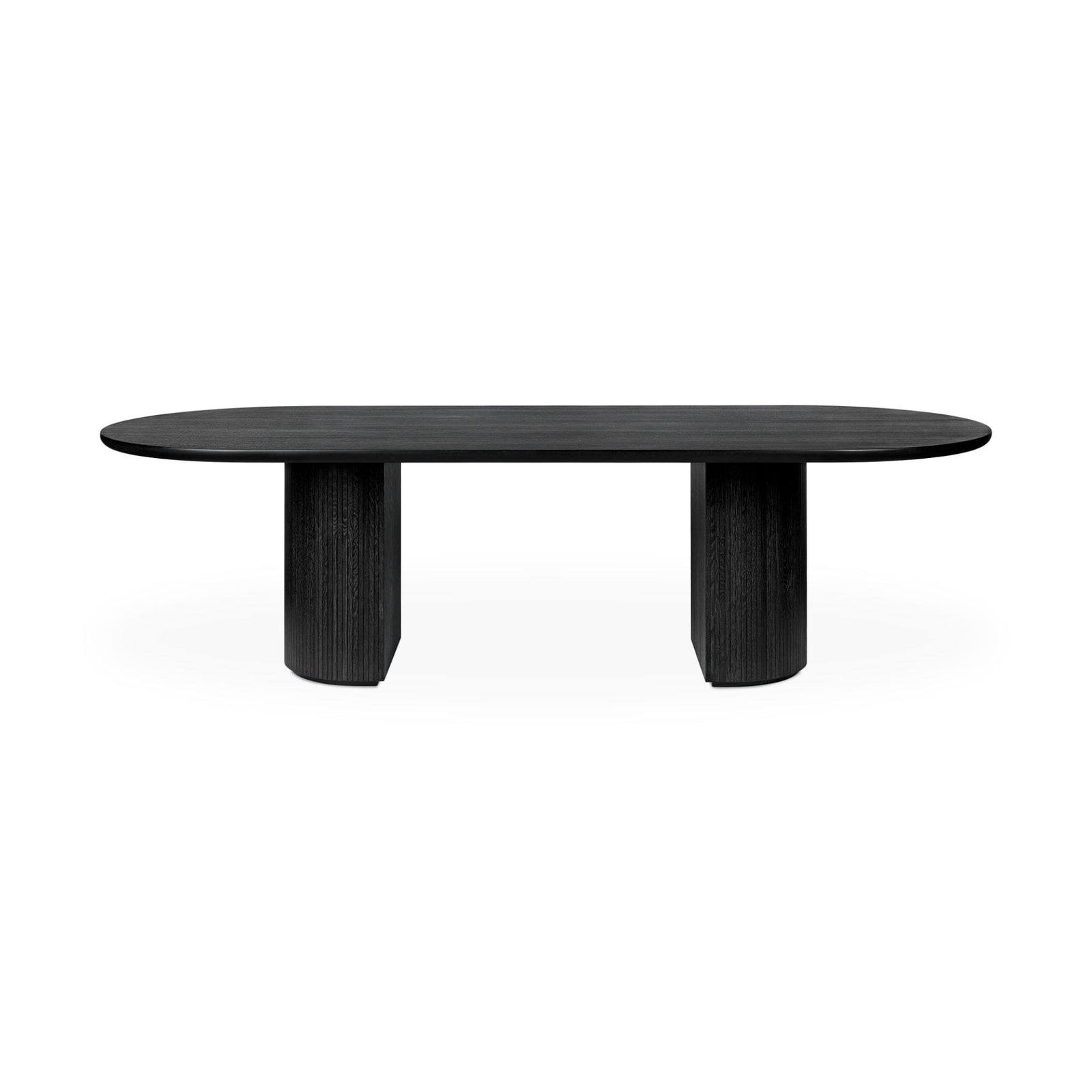 Moon Elliptical Dining Table Tables Gubi Brown/Black Stained Solid Oak Lacquered Brown/Black Stained Solid Oak Lacquered Small (258 x 101 cm)
