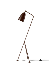 Grashoppa Floor Lamp Floor Lamps Gubi Walnut Brown Glossy 